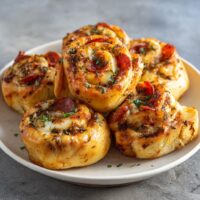 Gegrillte Pizza-Rollen