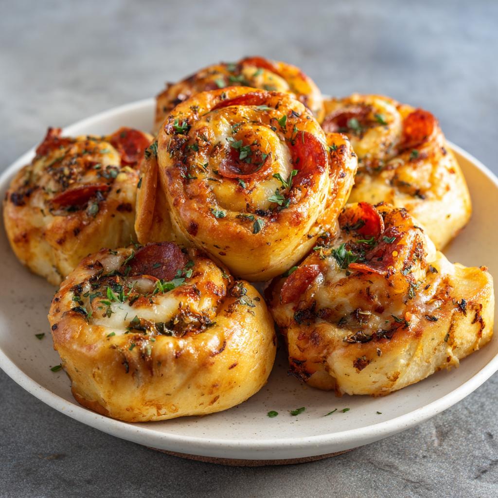 Gegrillte Pizza-Rollen