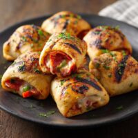 Gegrillte Pizza-Rollen