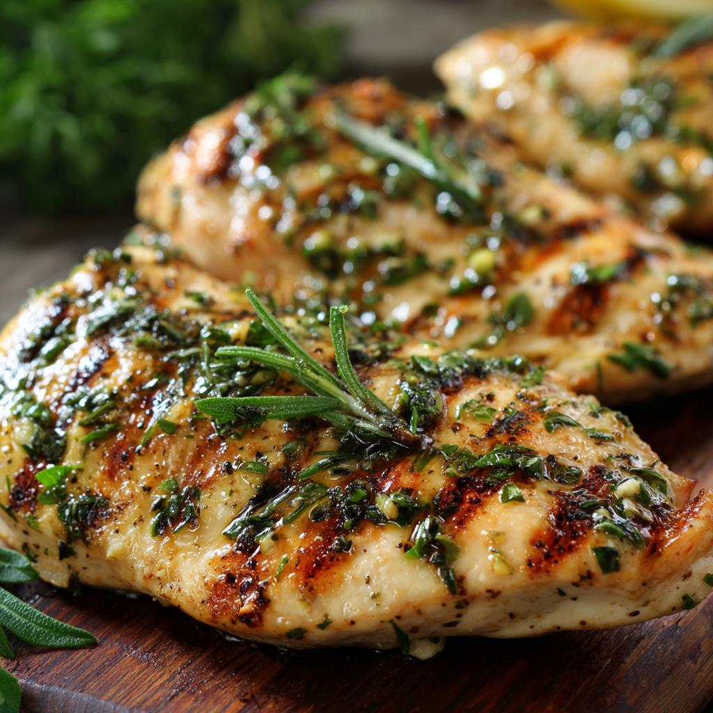 Gegrillte Zitronen-Kräuter-Hähnchenbrust