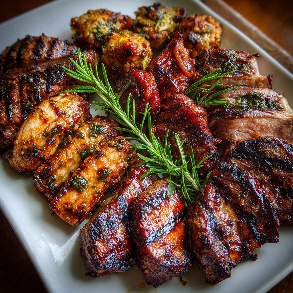 Gegrilltes Fleischfest