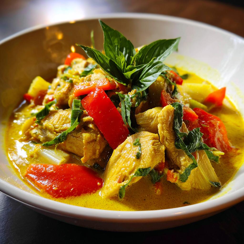 Gelbes Thai-Hühnchen-Curry - detail 1