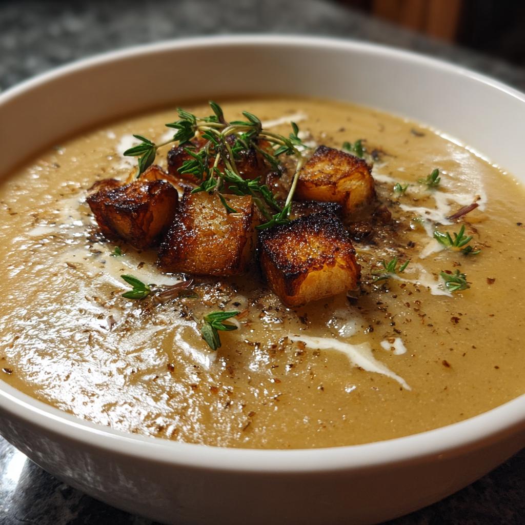 Geröstete Kartoffelsuppe