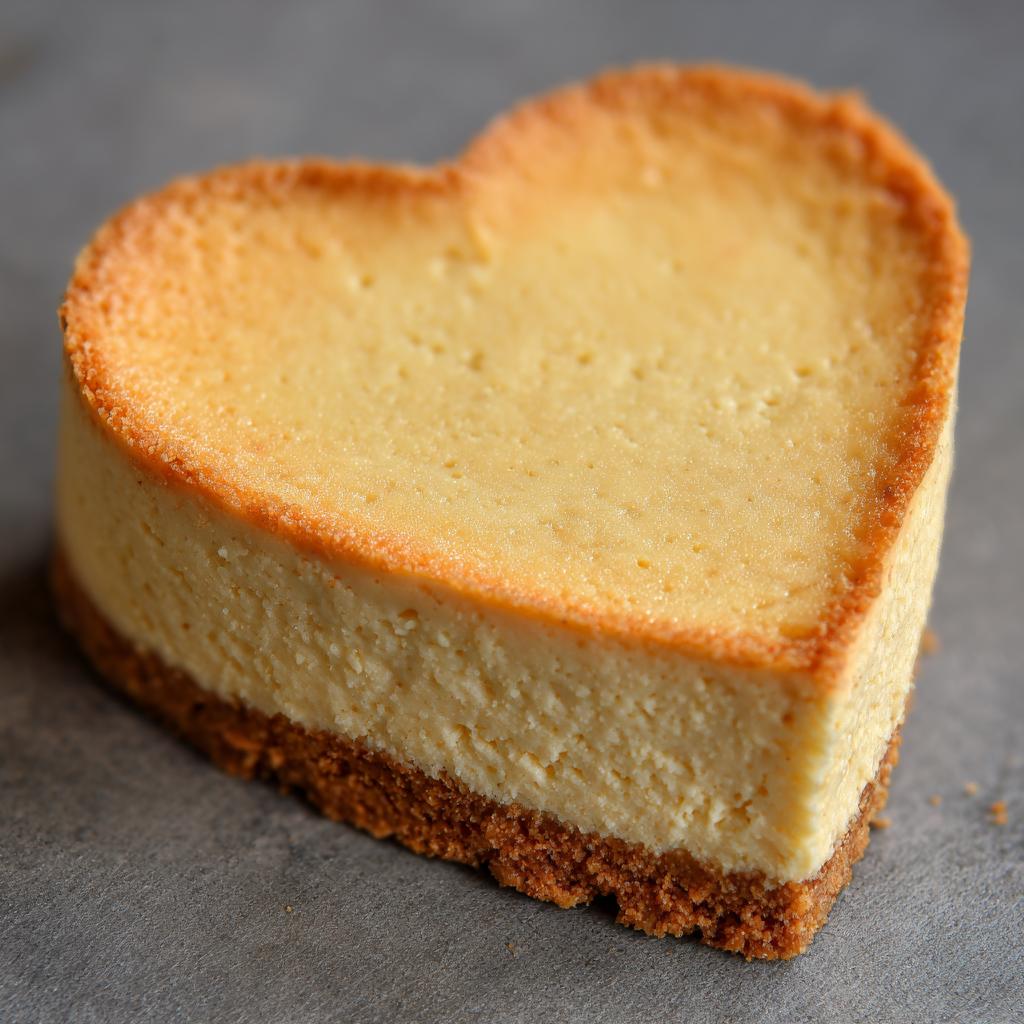 Herzförmiger Käsekuchen