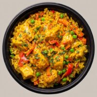 Hähnchen-Curry-Reispfanne