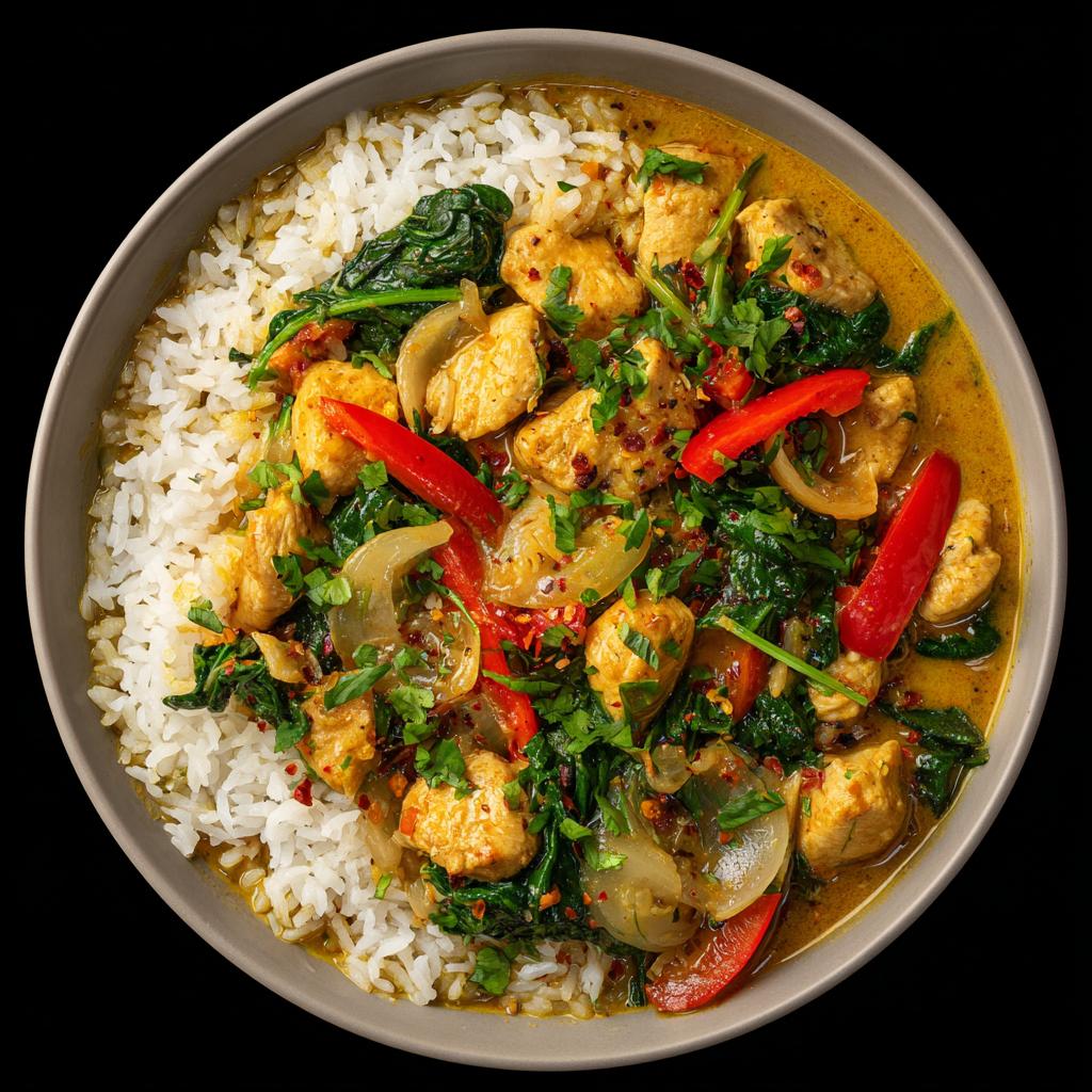 Hähnchen-Curry-Topf mit Reis - detail 1