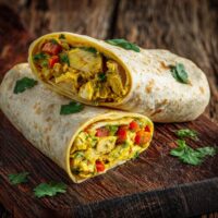 Hähnchen-Curry-Wraps