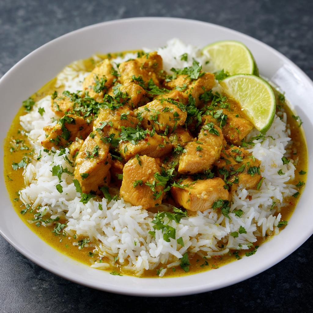 Hähnchen Curry mit Basmati Reis