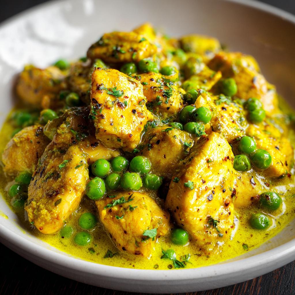 Hähnchen-Curry mit Erbsen