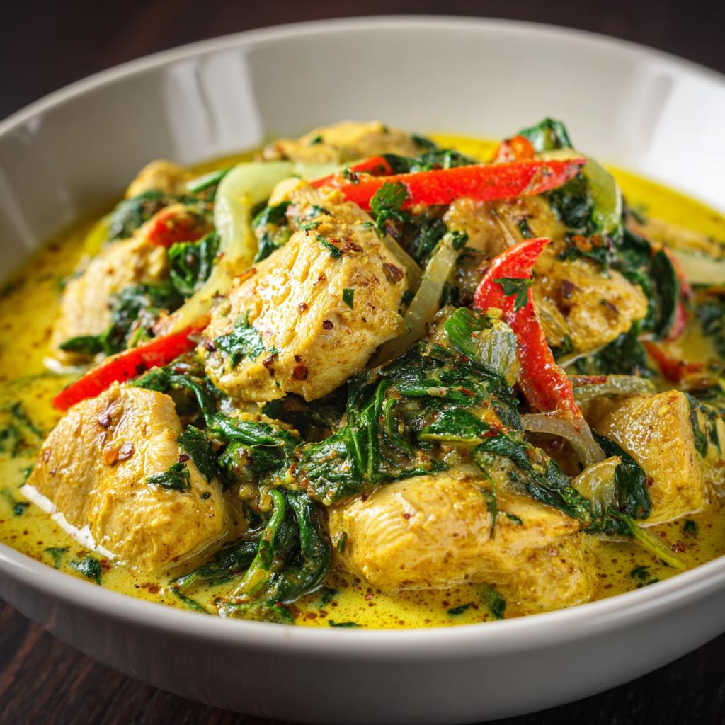 Hähnchen Curry mit Kokosmilch
