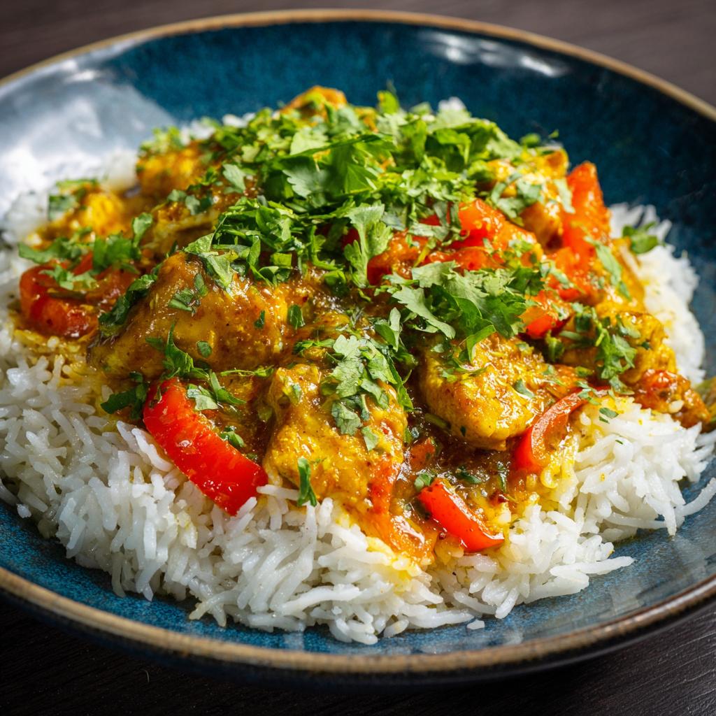Hähnchen Curry mit Reis