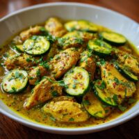 Hähnchen-Kokos-Curry mit Zucchini