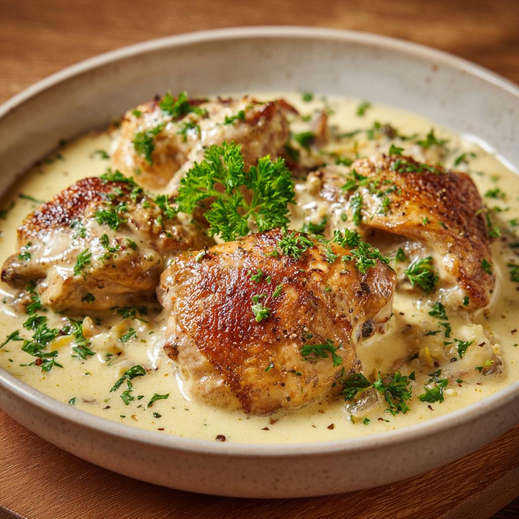 Hähnchen in heller Soße