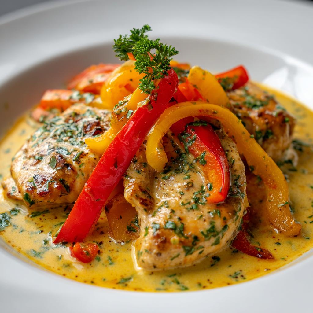 Hähnchenbrust mit Paprika-Cremesauce - detail 1