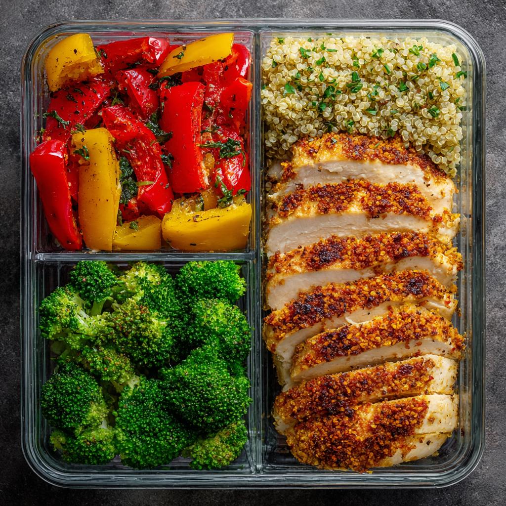 Hähnchenbrust mit Quinoa und geröstetem Gemüse - detail 1
