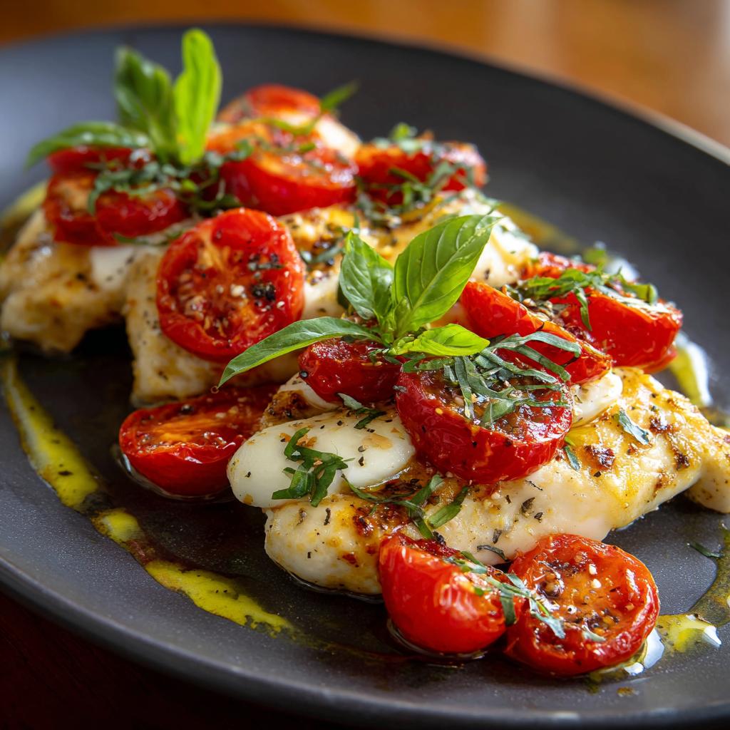 Hähnchenbrust mit Tomate und Mozzarella - detail 1