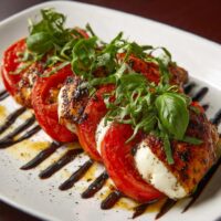 Hähnchenbrust mit Tomate und Mozzarella