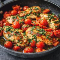 Hähnchenbrust mit Tomaten und Kräutern