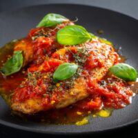 Hähnchenbrust mit Tomatensauce