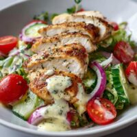 Hähnchenbrustsalat mit Dressing
