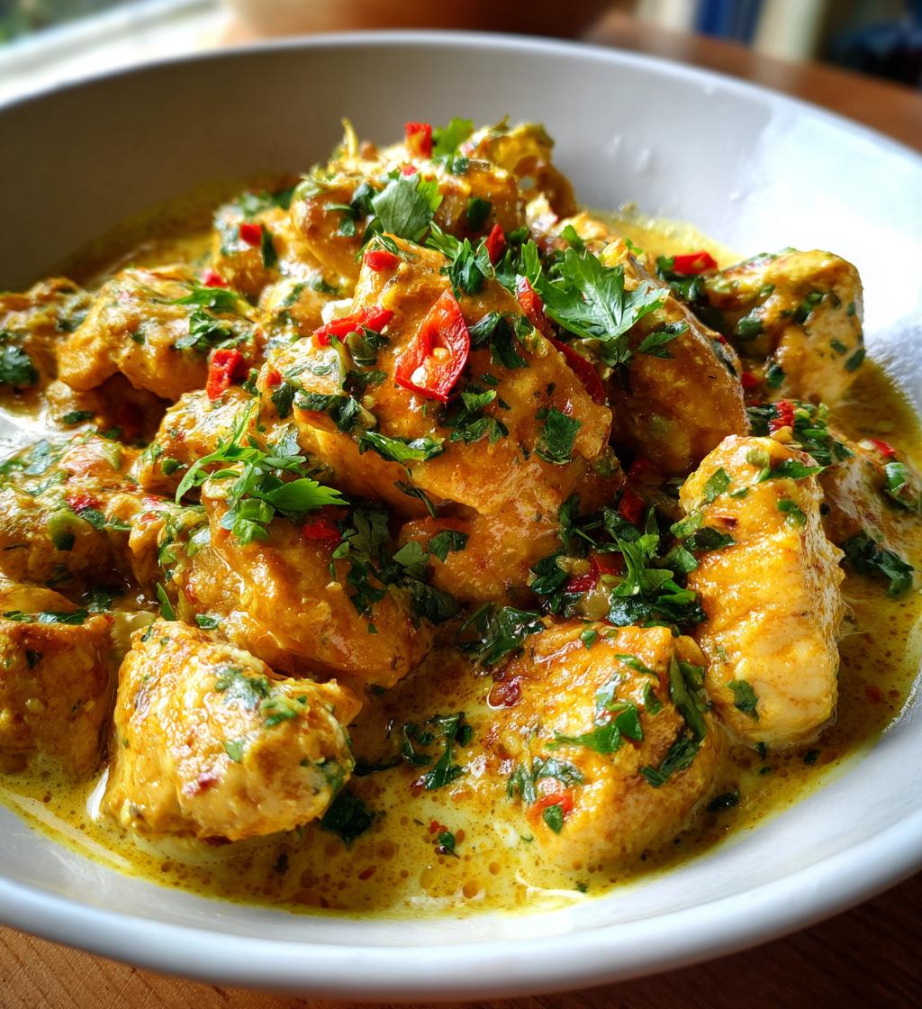 Hähnchenfilet in cremiger Currysauce