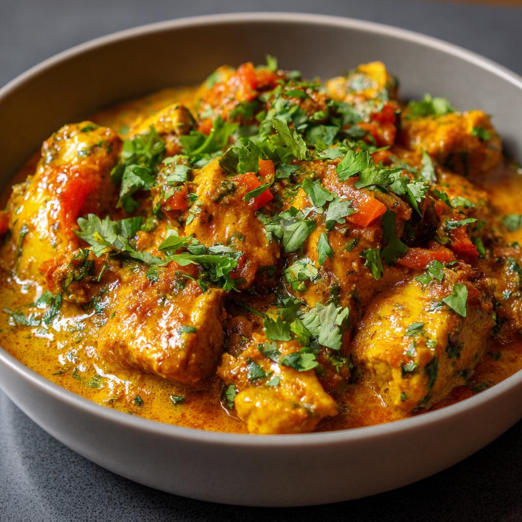 Indisches Hühnercurry mit Kokosmilch