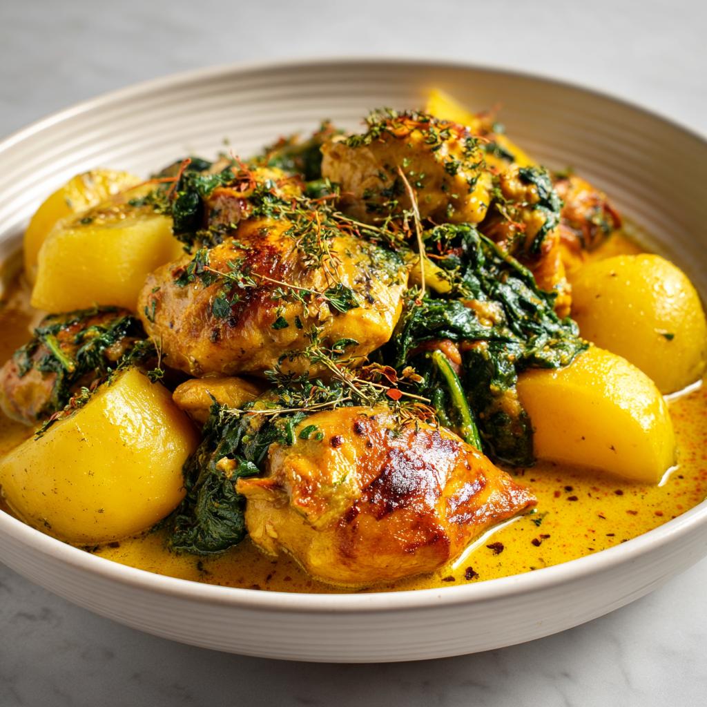 Kartoffel Curry Hähnchen