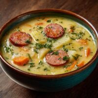 Kartoffelsuppe mit Jägersalami