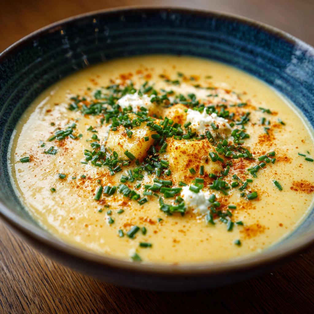 Kartoffelsuppe mit Pikantost