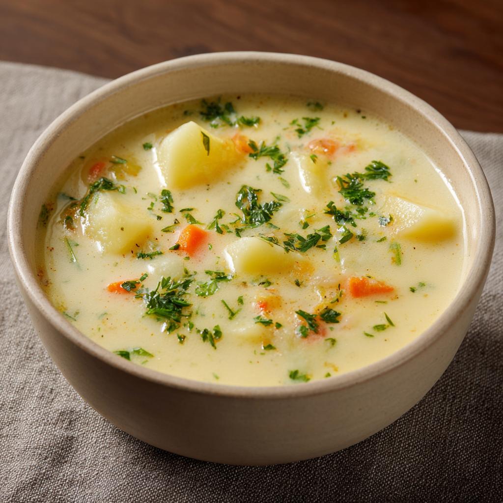 Kartoffelsuppe mit wenig Fett