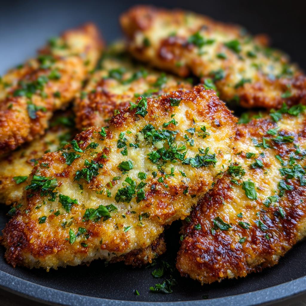 Knoblauch-Parmesan-Hähnchenbrust
