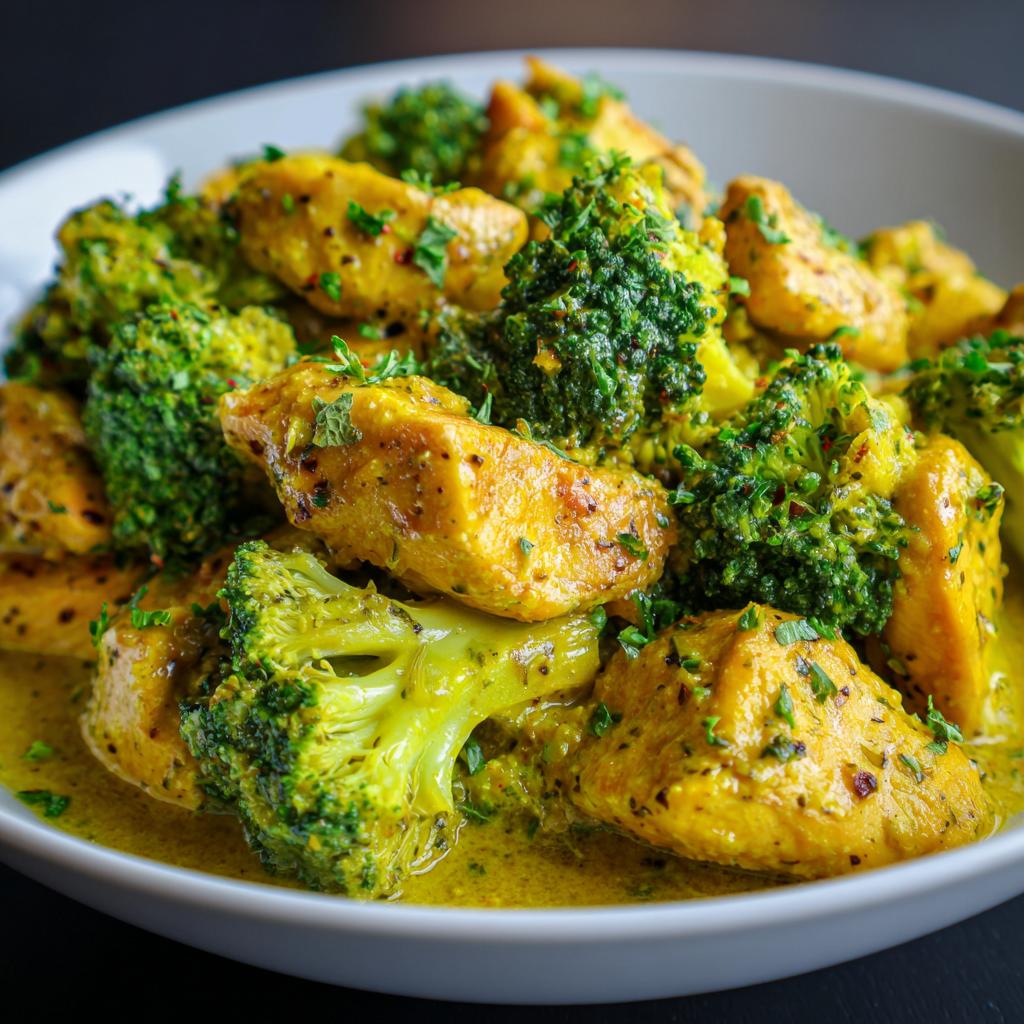 Kokosnuss-Curry-Hühnchen mit Brokkoli - detail 1