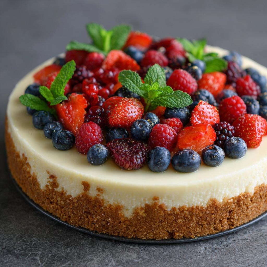 Käsekuchen mit Beeren - detail 1