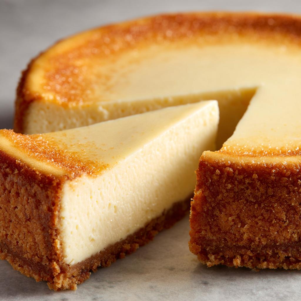 Käsekuchen mit Keksboden