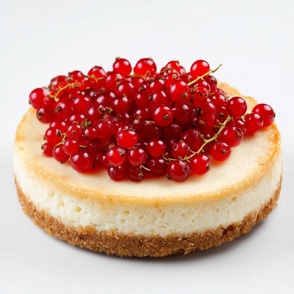 Käsekuchen mit roten Johannisbeeren - detail 1