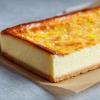 Käsekuchen vom Blech ohne Boden