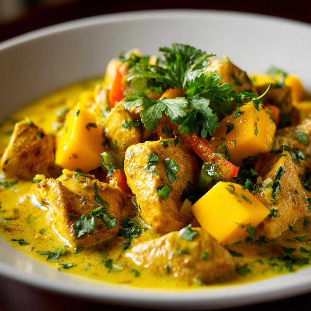 Mango-Kokos-Curry-Hühnchen - detail 1