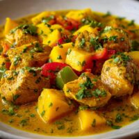 Mango-Kokos-Curry-Hühnchen