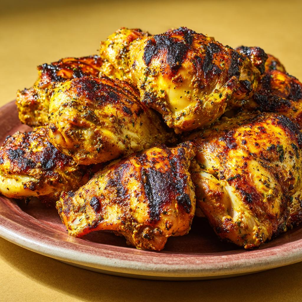 Mariniertes Gegrilltes Hähnchen mit Curry