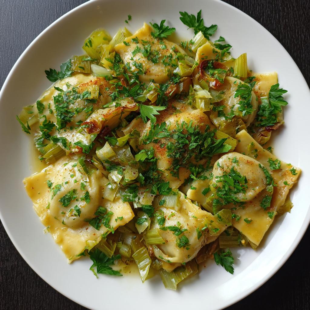 Maultaschen Lauch Pfanne - detail 1