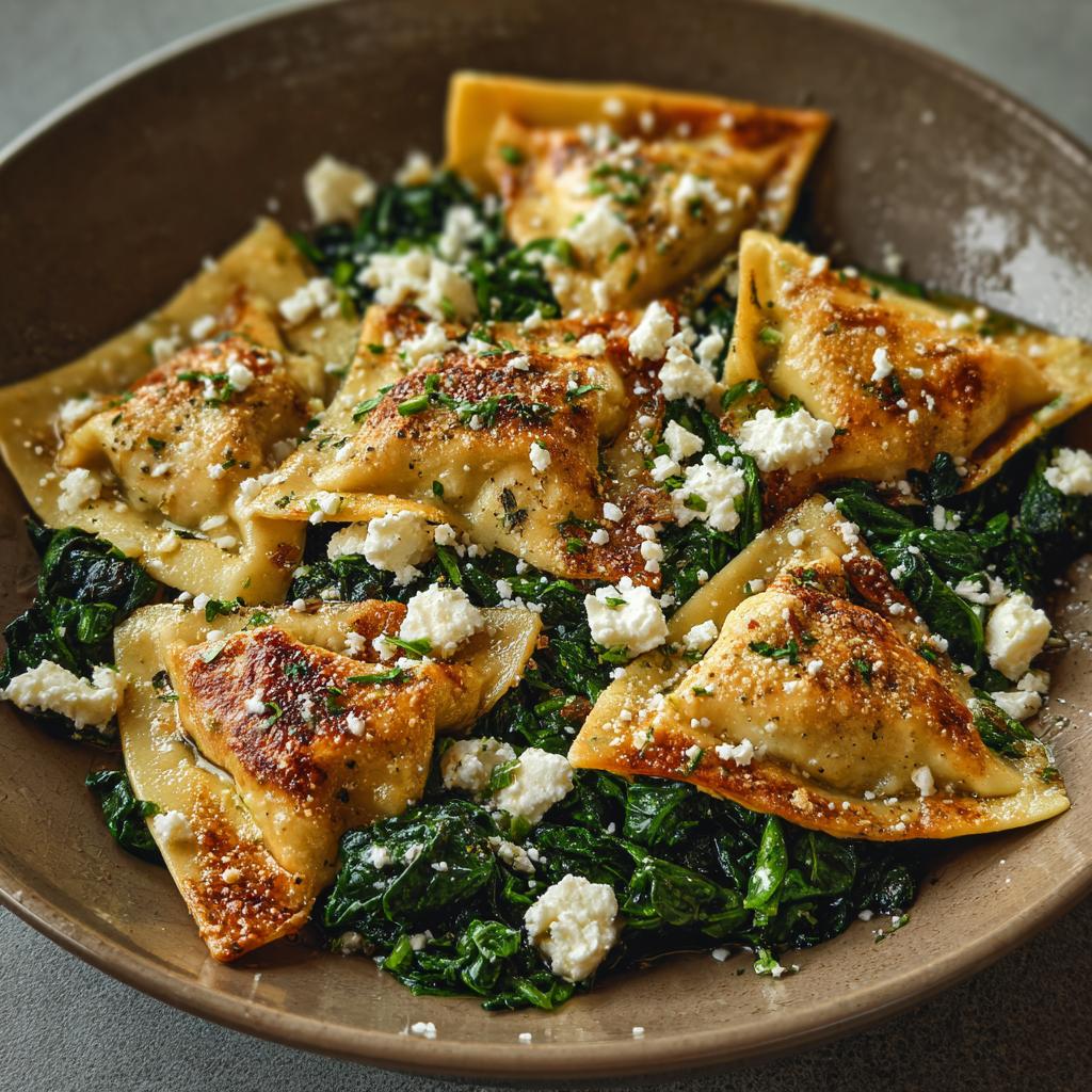 Maultaschen-Pfanne mit Feta