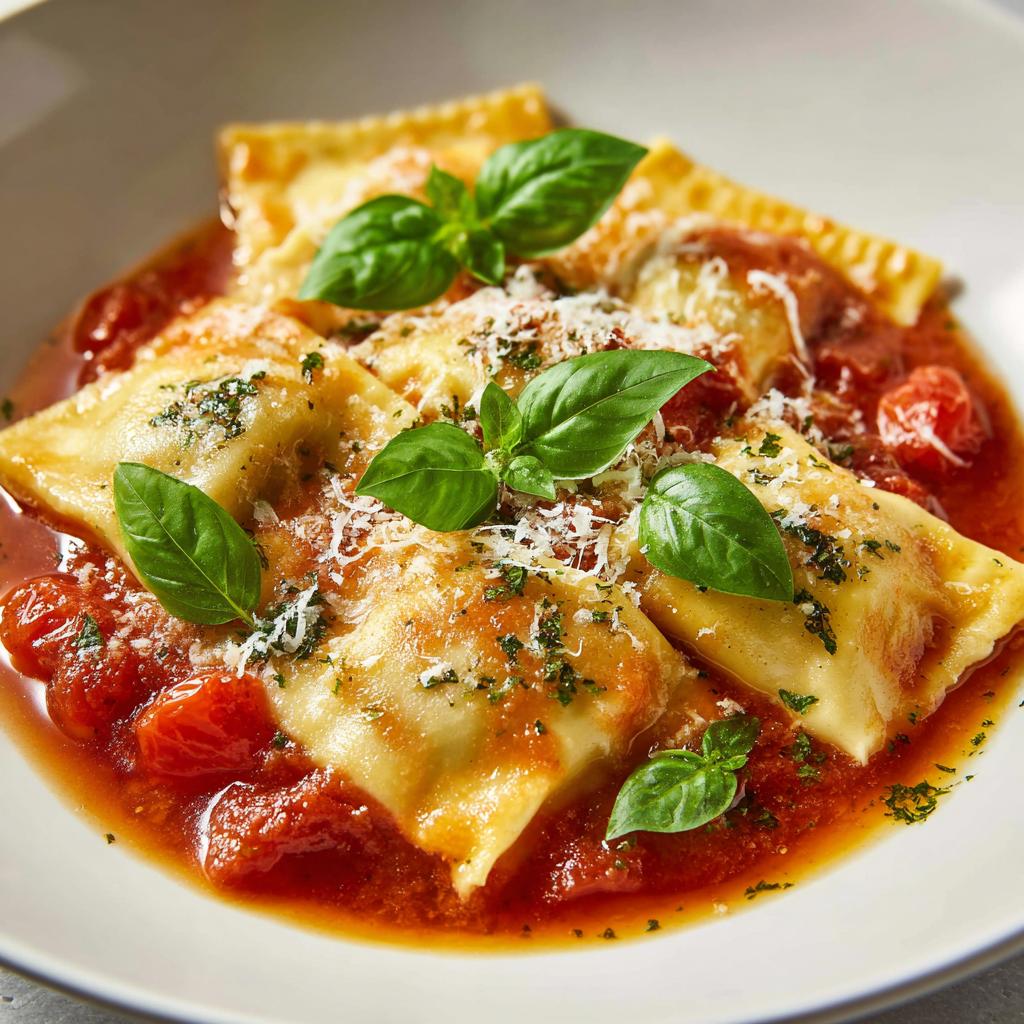 Maultaschen in Tomatensoße