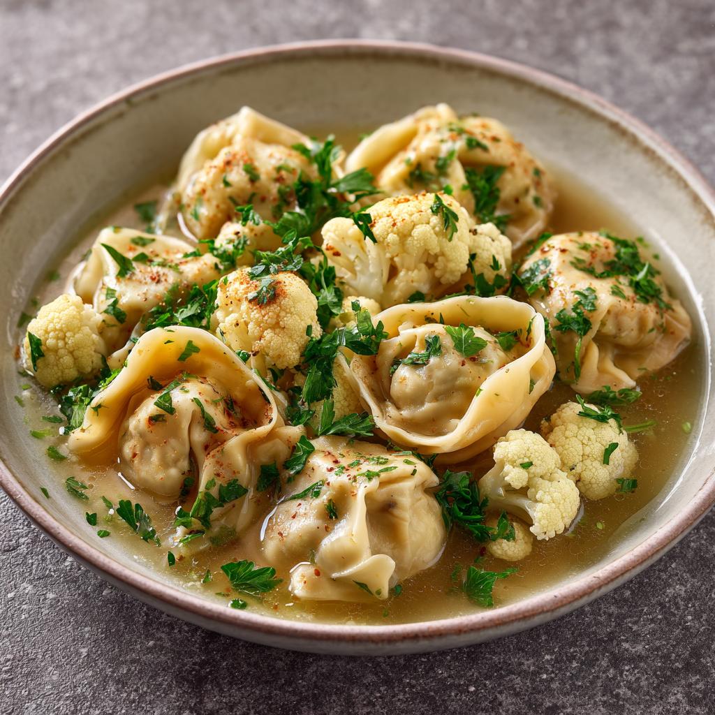 Maultaschen mit Blumenkohl