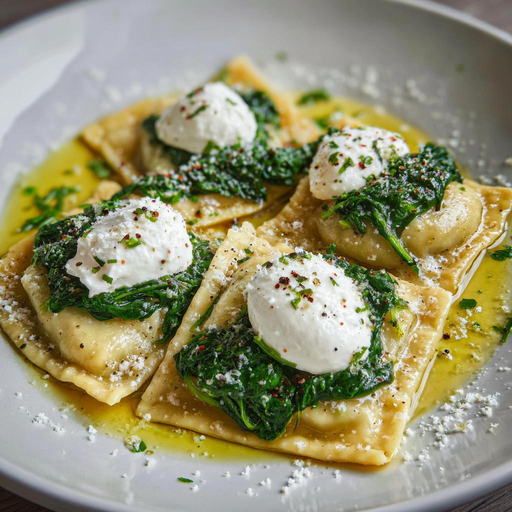 Maultaschen mit Burrata - detail 1