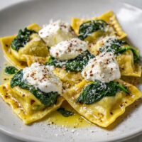 Maultaschen mit Burrata