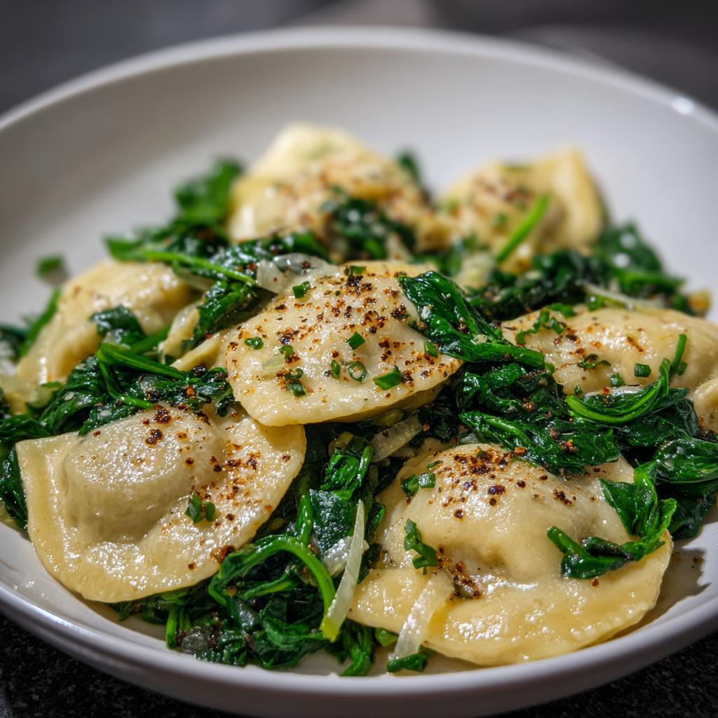 Maultaschen mit Spinat - detail 1