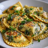 Maultaschen mit Spinat und Fleisch