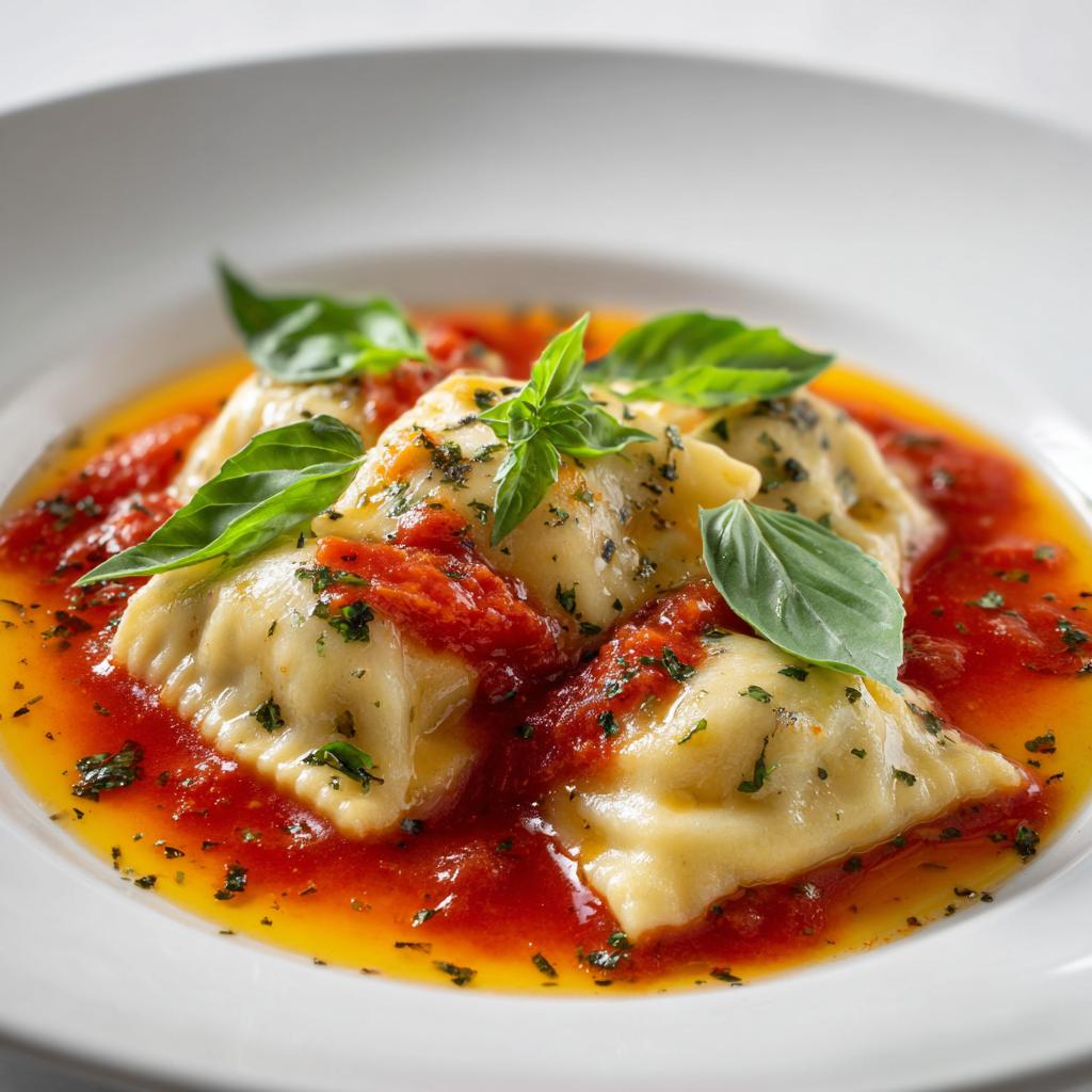Maultaschen mit Tomatensauce