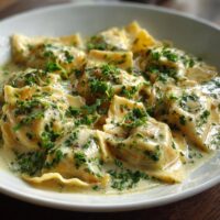 Maultaschen mit cremiger Sauce