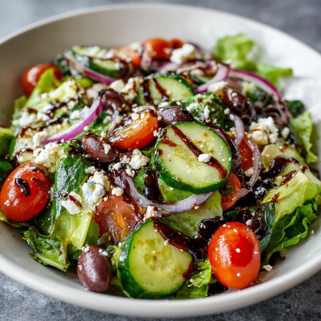Mediterraner Salat mit Feta und Oliven - detail 1